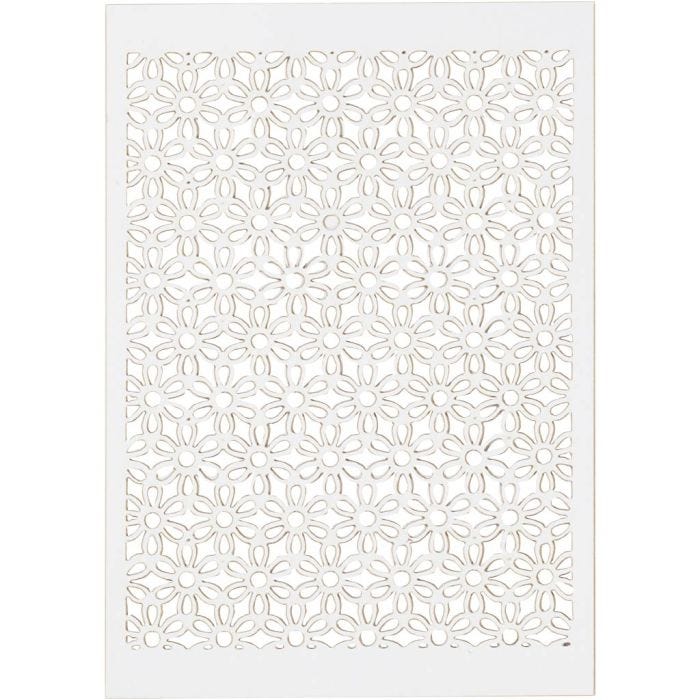 Karton mit Spitze, Blatt 10,5x15 cm, 200 g, Weiß, 10 Stk/ 1 Pck