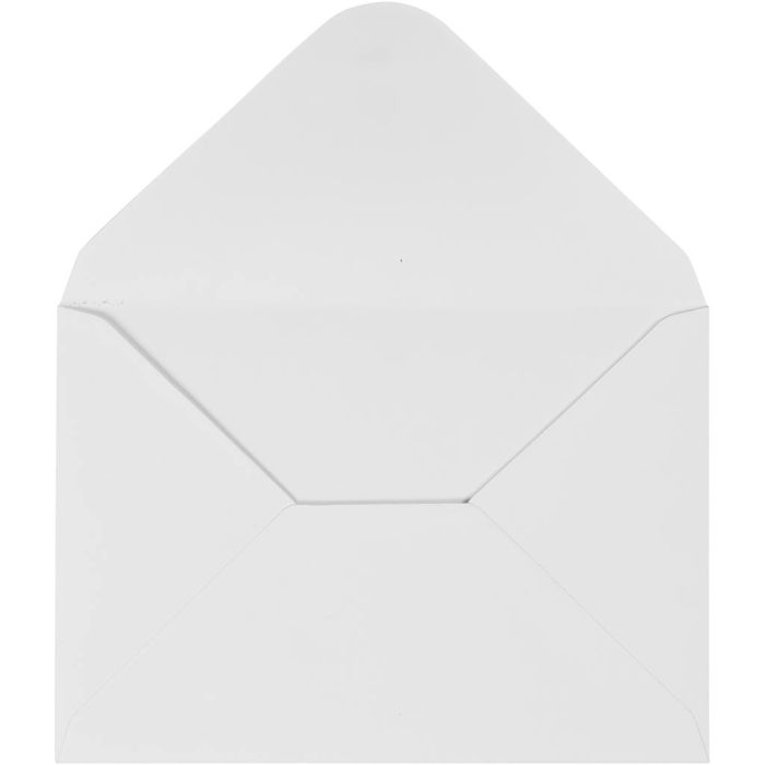 Kuvert, Umschlaggröße 11,5x16 cm, 110 g, Weiß, 10Stk/ 1 Pck