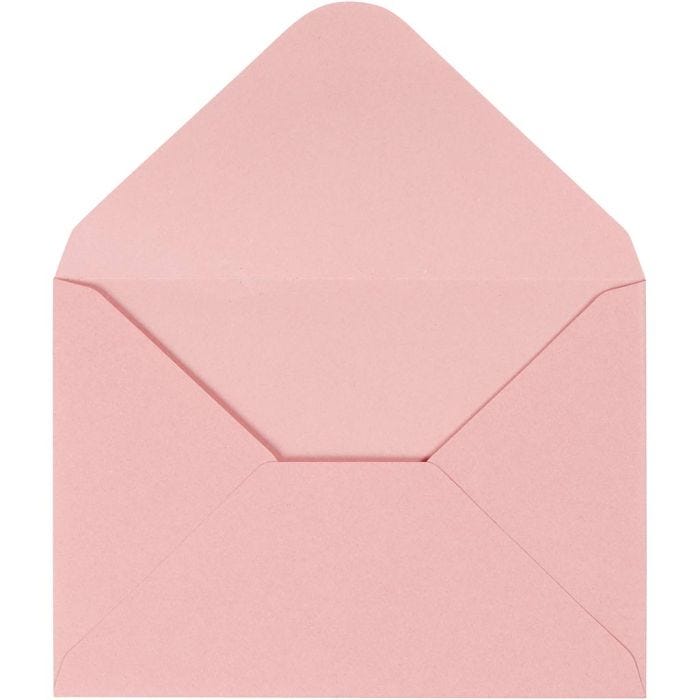 Umschläge, Umschlaggröße 11,5x16 cm, 110 g, Rosa, 10 Stk/ 1 Pck