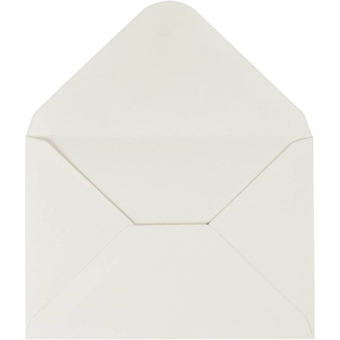 Kuvert, Umschlaggröße 11,5x16 cm, 110 g, Naturweiß, 10Stk/ 1 Pck