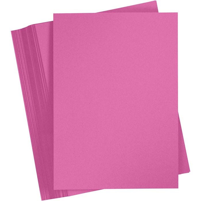Karton, farbig, A4, Blatt 210x297 mm, 180 g, Pink, 100Bl./ 1 Pck