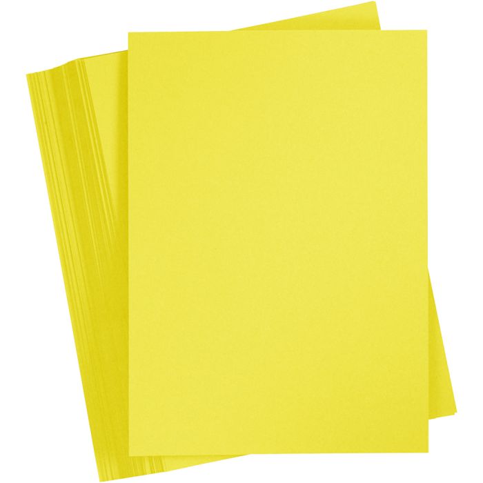 Karton, farbig, A6, Blatt 105x148 mm, 180 g, Sonnengelb, 100 Bl./ 1 Pck