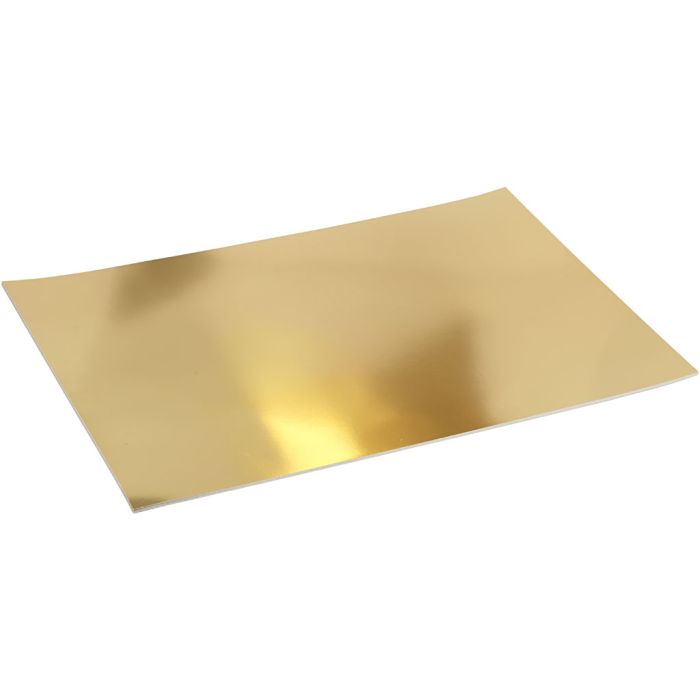 Metallic-Folienkarton, A2, Blatt 420x594 mm, 280 g, Gold, 10Bl./ 1 Pck