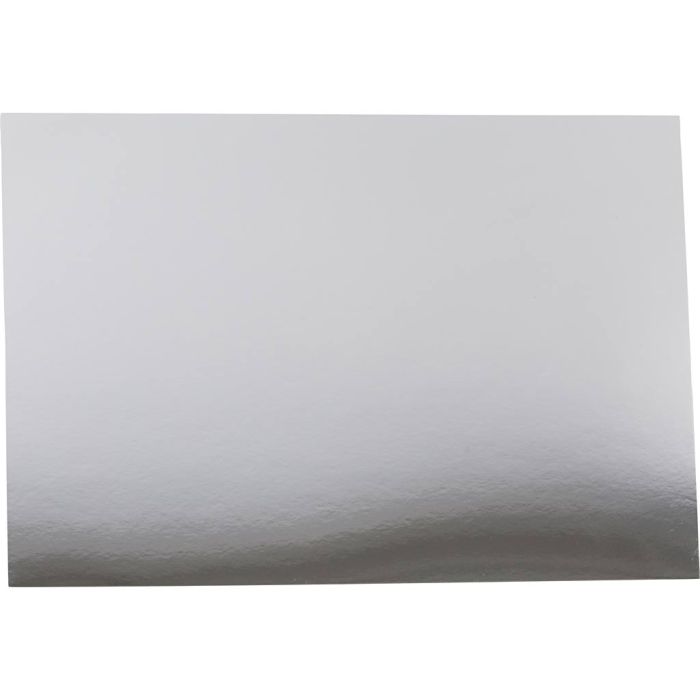 Metallic-Folienkarton, A2, Blatt 420x594 mm, 280 g, Silber, 10 Bl./ 1 Pck