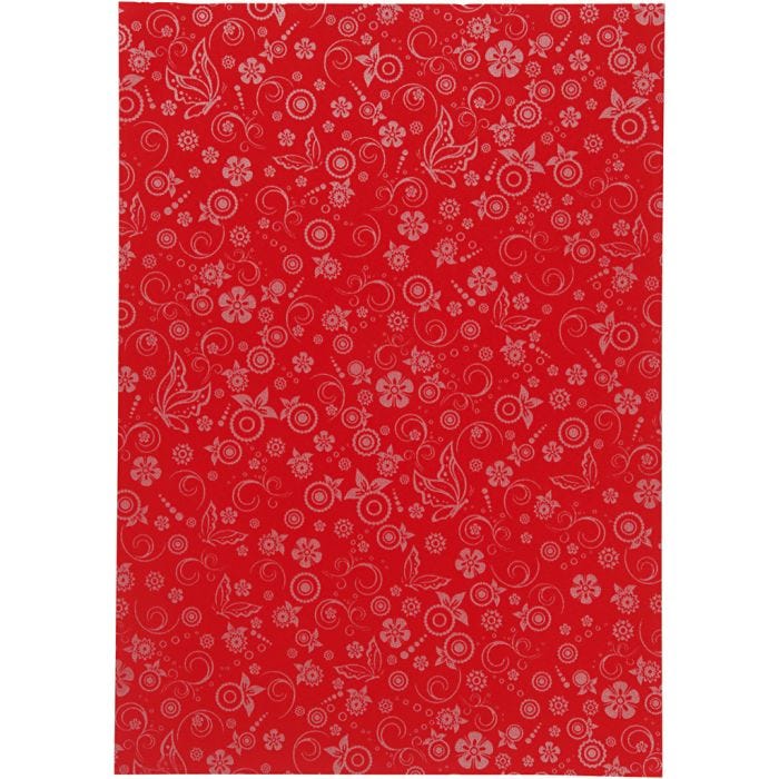 Papier, A4, Blatt 210x297 mm, 80 g, Rot, 20 Bl./ 1 Pck
