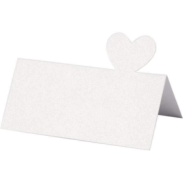 Tischkarte, Größe 8x8,5 cm, 120 g, Weiß, 20 Stk/ 1 Pck