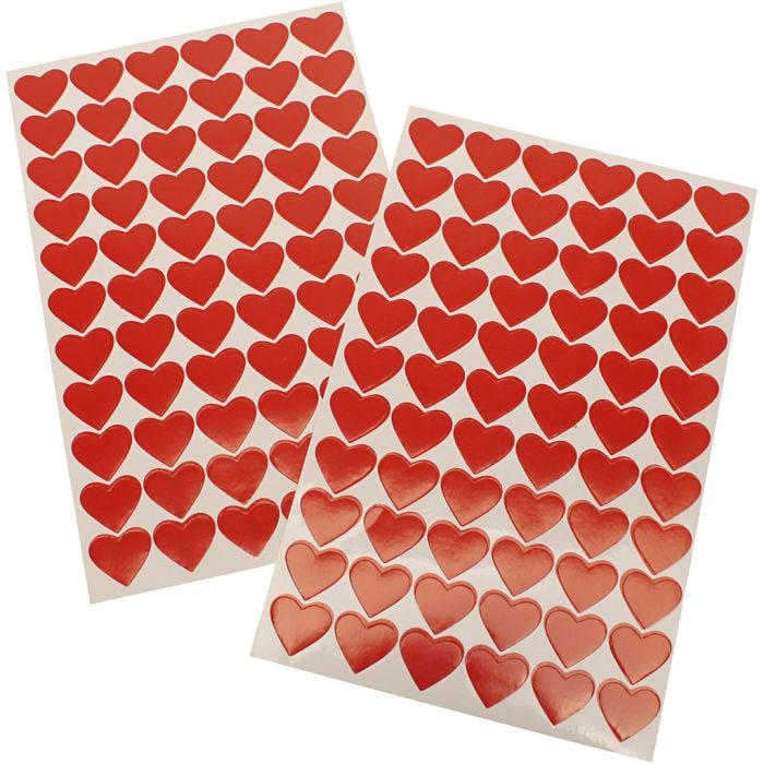 Herzsticker, Größe 14 mm, Rot, 10 Bl./ 1 Pck