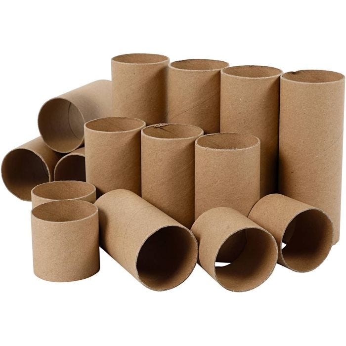 Papprollen, L 4,7+9,3+14 cm, 60 Stk/ 1 Pck