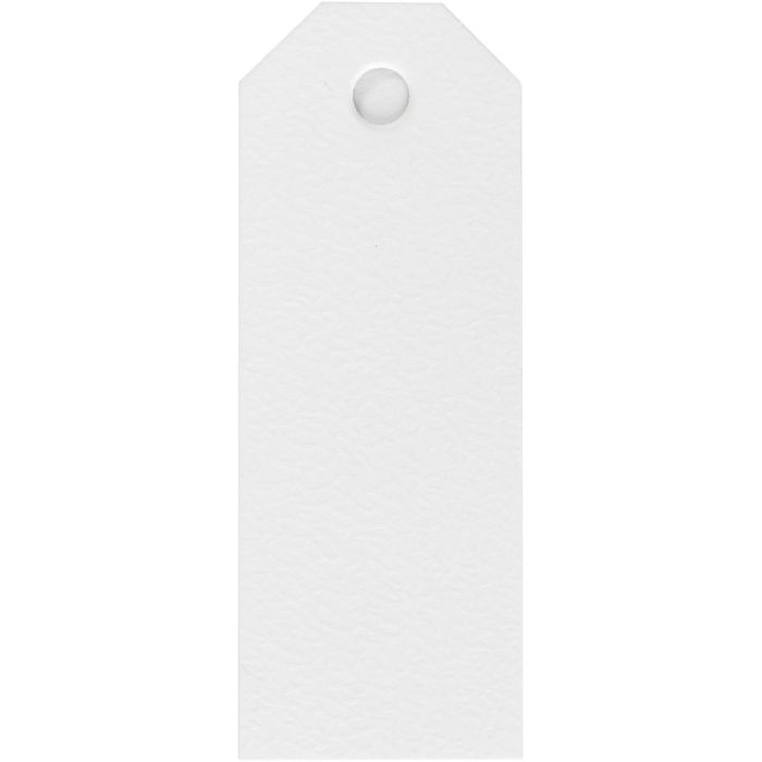 Manila-Anhänger, Größe 3x8 cm, 220 g, Weiß, 20 Stk/ 1 Pck
