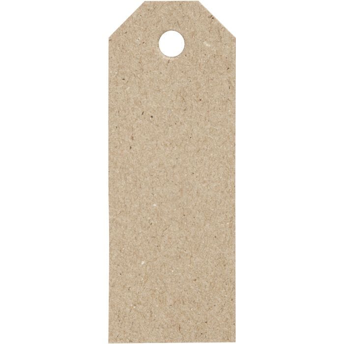 Manila-Anhänger, Größe 3x8 cm, 220 g, Natur, 20 Stk/ 1 Pck