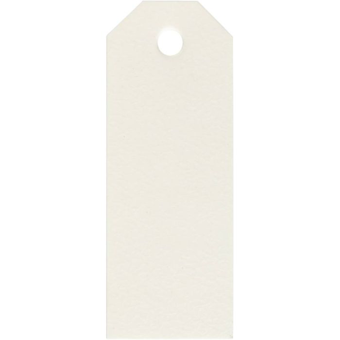 Manila-Anhänger, Größe 3x8 cm, 220 g, Naturweiß, 20 Stk/ 1 Pck