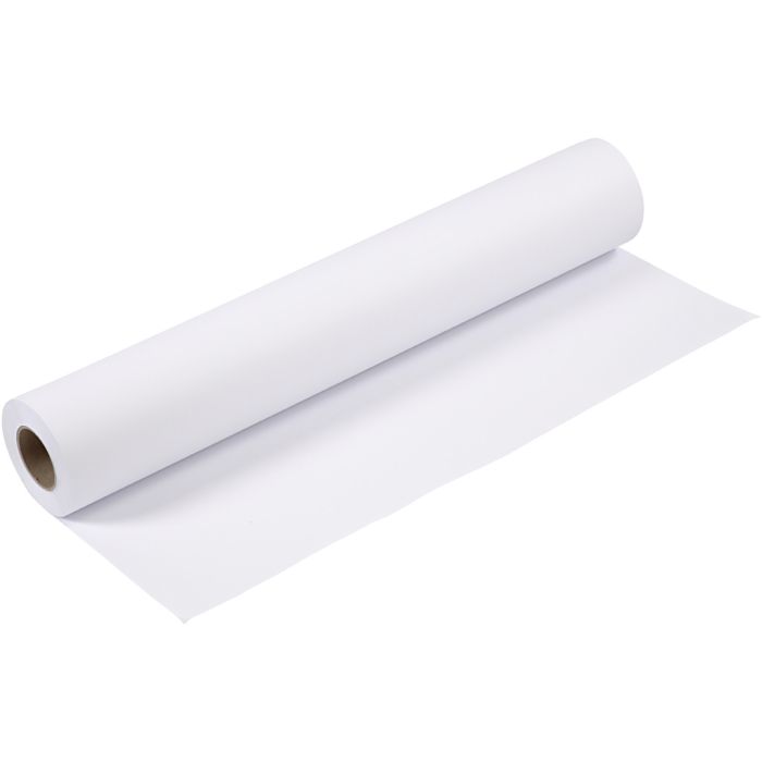 Zeichenpapier-Rolle, B 61 cm, 80 g, Weiß, 50 m/ 1 Rolle