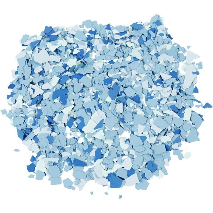 Terrazzo-Flocken, Blau, 90g/ 1 Dose