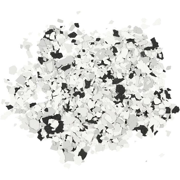 Terrazzo-Flocken, Schwarz, 90g/ 1 Dose