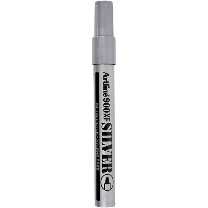 Permanent-Marker, Strichstärke 2,3 mm, Silber, 1 Stk