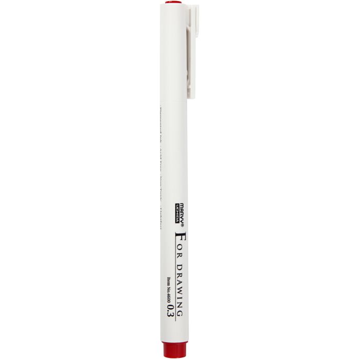 Tusche-Zeichenstift, Strichstärke 0,3 mm, Rot, 1 Stk