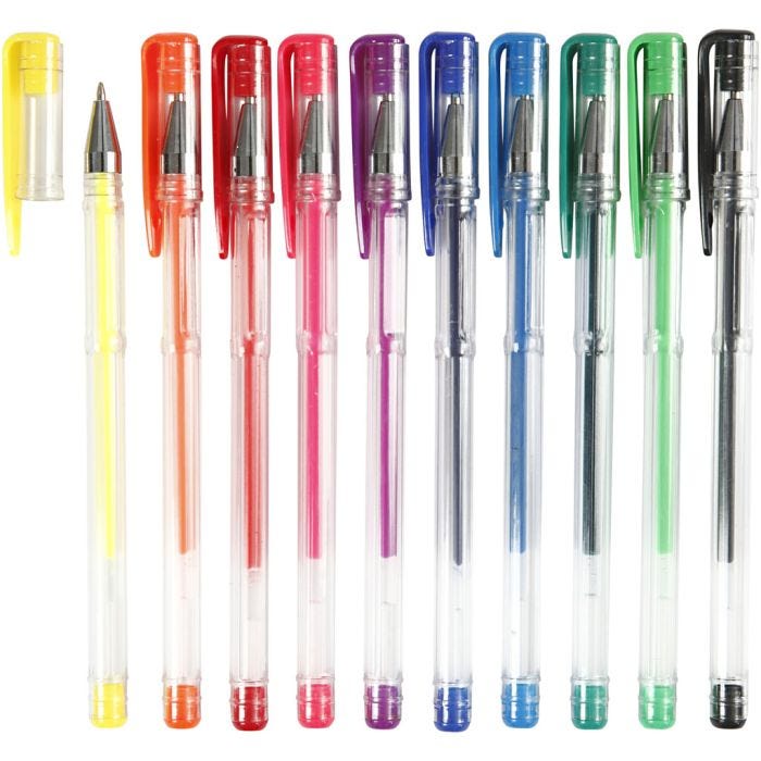 Gelschreiber, 0,8 mm, Sortierte Farben, 10sort./ 1 Pck