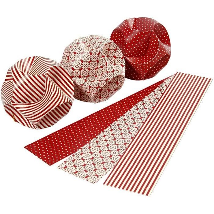 Click Ornaments, D 9 cm, Größe 5,5x28,4 cm, 9Set/ 1 Pck
