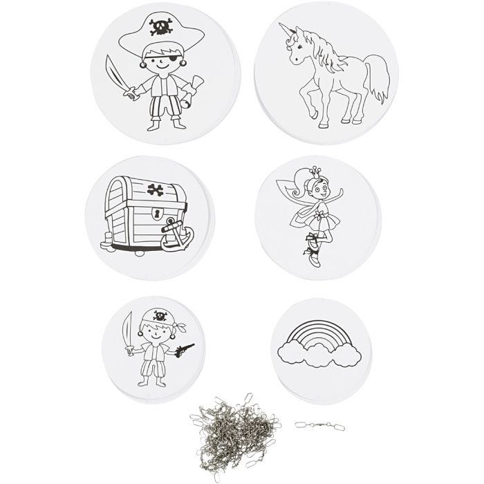Mobile mit Motivdruck, D 12+15+18 cm, 300 g, Weiß, 20Set/ 1 Pck