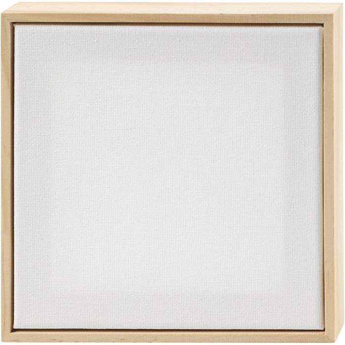Gespannte Leinwand mit Rahmen, Größe 15,8x15,8 cm, 280 g, Weiß, 10 Stk/ 1 Pck