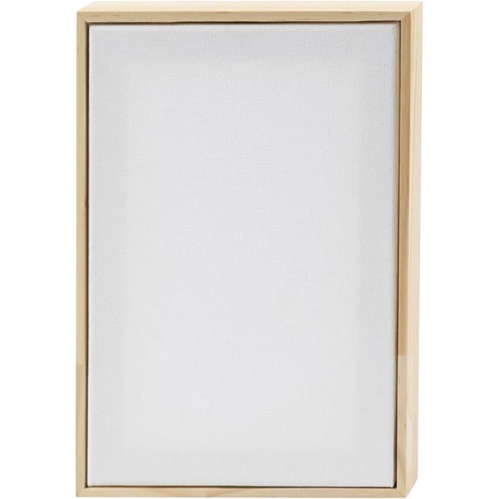 Gespannte Leinwand mit Rahmen, Größe 15,8x23,8 cm, 280 g, Weiß, 1 Stk
