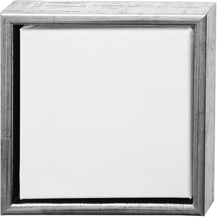 Leinwand mit Holzrahmen, Größe 20x20 cm, 360 g, Weiß, 6Stk/ 1 Pck