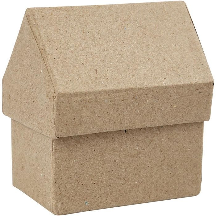 Schachteln in Hausform, H 10,5 cm, Größe 6x8,5 cm, 4 Stk/ 1 Pck