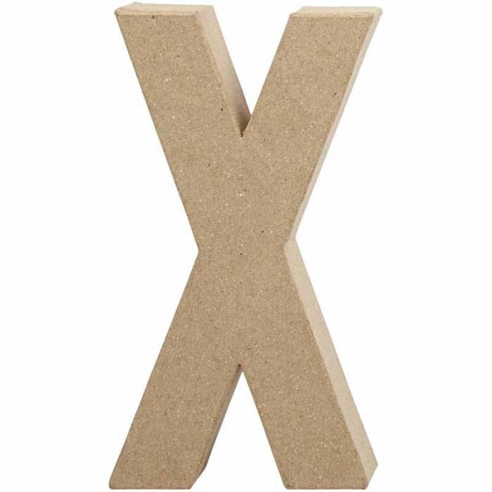 Buchstaben, X, H 20,2 cm, B 10,5 cm, Dicke 2,5 cm, 1 Stk