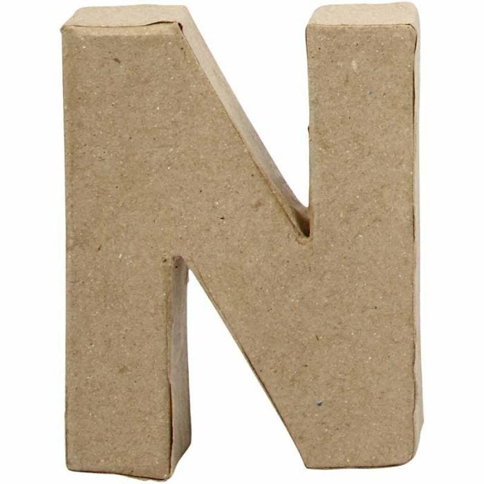 Buchstaben, N, H 10 cm, B 7,8 cm, Dicke 2 cm, 1 Stk