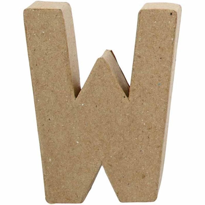 Buchstaben, W, 10 cm, 8,3 cm, 1,7 cm, 1 Stk
