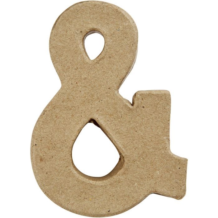 Zeichen, &amp;, H 10 cm, B 7,5 cm, Dicke 1,7 cm, 1 Stk