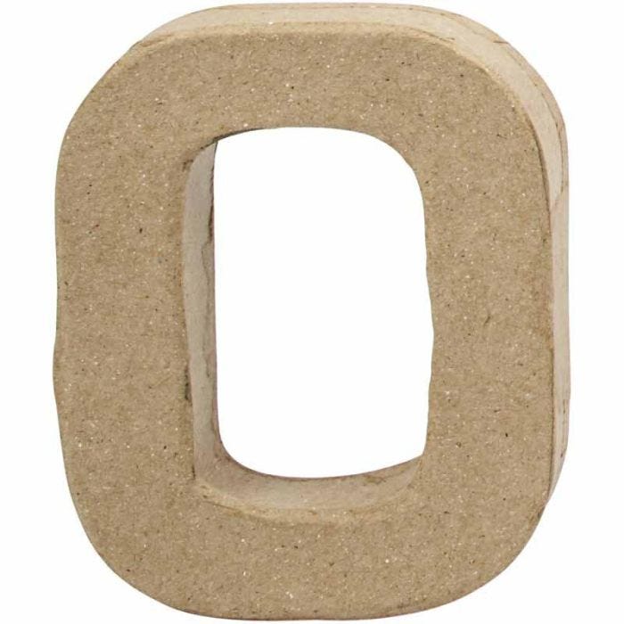 Zahl, 0, H 10 cm, B 8 cm, Dicke 2 cm, 1 Stk