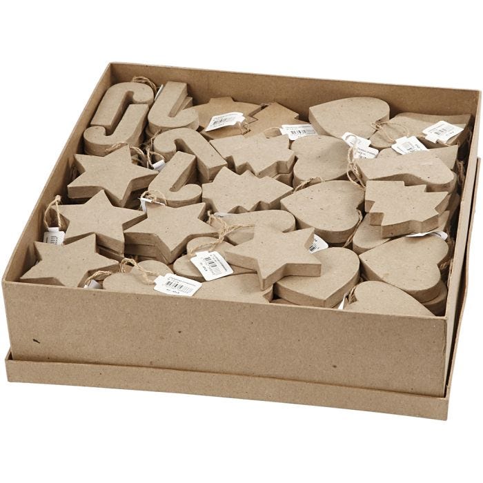 Anhänger für Weihnachten, H 7-8 cm, 174 Stk/ 1 Pck