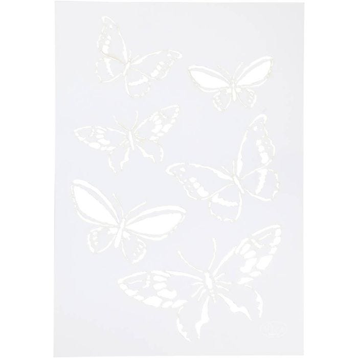 Schablone, Schmetterlinge, A4, Blatt 210x297 mm, 1 Stk