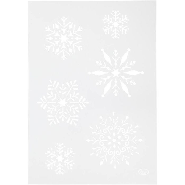 Schablone, Schneeflocken, A4, Blatt 210x297 mm, 1 Stk