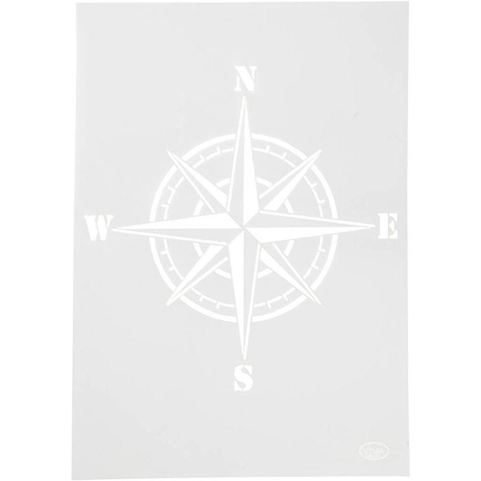 Schablone, Kompass, A4, Blatt 210x297 mm, 1 Stk