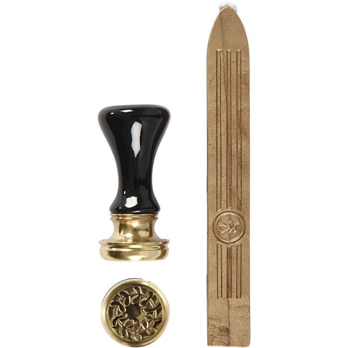 Lack &amp; Siegel Starterset, D 17 mm, Gold, 1 Set