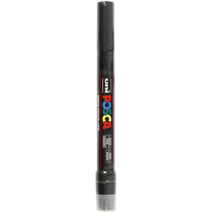 Posca Marker , Nr. PCF350, Strichstärke 1-10 mm, Pinsel, Schwarz, 1 Stk