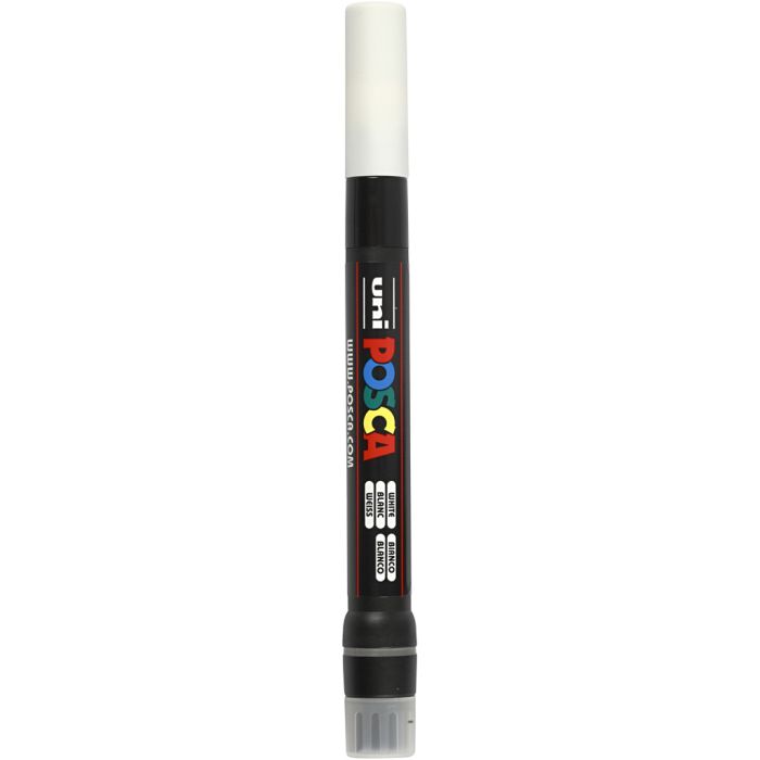 Posca Marker , Nr. PCF350, Strichstärke 1-10 mm, Pinsel, Weiß, 1 Stk