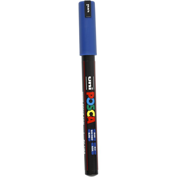 Posca Marker , Nr. PC-1MR, Strichstärke 0,7 mm, extrafein, Blau, 1 Stk