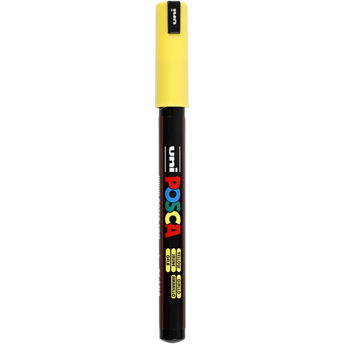 Posca Marker , Nr. PC-1MR, Strichstärke 0,7 mm, extrafein, Gelb, 1 Stk