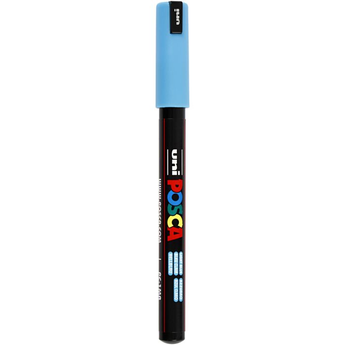 Posca Marker , Nr. PC-1MR, Strichstärke 0,7 mm, extrafein, Hellblau, 1 Stk