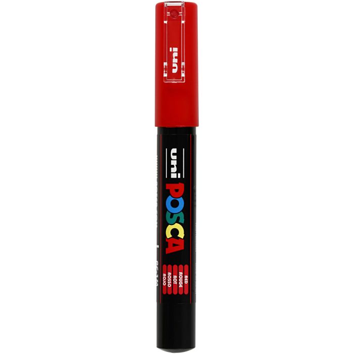 Posca Marker , Nr. PC-1M, Strichstärke 0,7 mm, extrafein, Rot, 1 Stk
