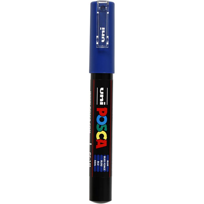 Posca Marker , Nr. PC-1M, Strichstärke 0,7 mm, extrafein, Blau, 1 Stk