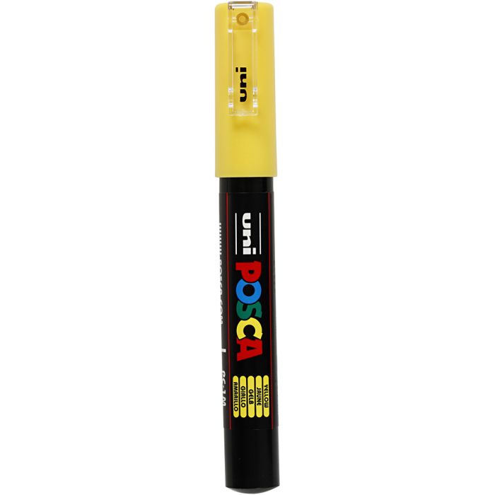 Posca Marker , Nr. PC-1M, Strichstärke 0,7 mm, extrafein, Gelb, 1 Stk