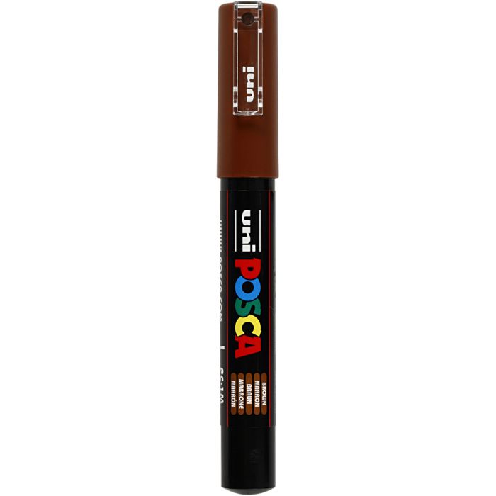 Posca Marker , Nr. PC-1M, Strichstärke 0,7 mm, extrafein, Braun, 1 Stk