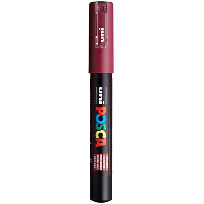 Posca Marker , Nr. PC-1M, Strichstärke 0,7 mm, extrafein, Bordeaux, 1 Stk
