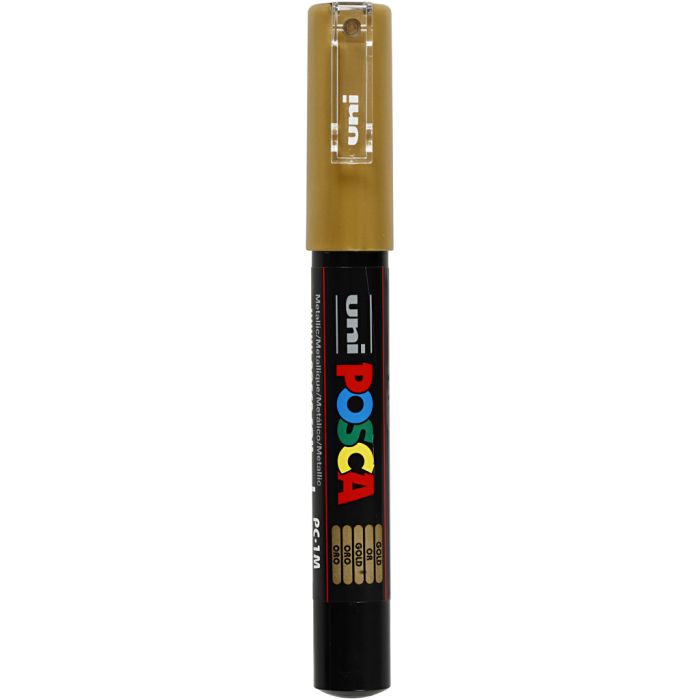 Posca Marker , Nr. PC-1M, Strichstärke 0,7 mm, extrafein, Gold, 1 Stk