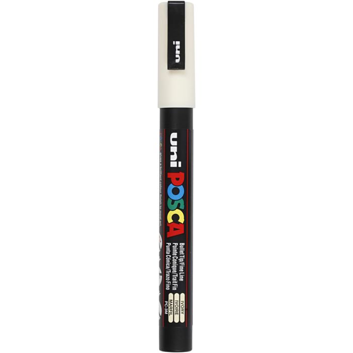 Posca Marker , Nr. PC-3M, Strichstärke 0,9-1,3 mm, fein, Elfenbein, 1 Stk