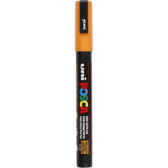 Posca Marker , Nr. PC-3M, Strichstärke 0,9-1,3 mm, fein, Sonnengelb, 1 Stk
